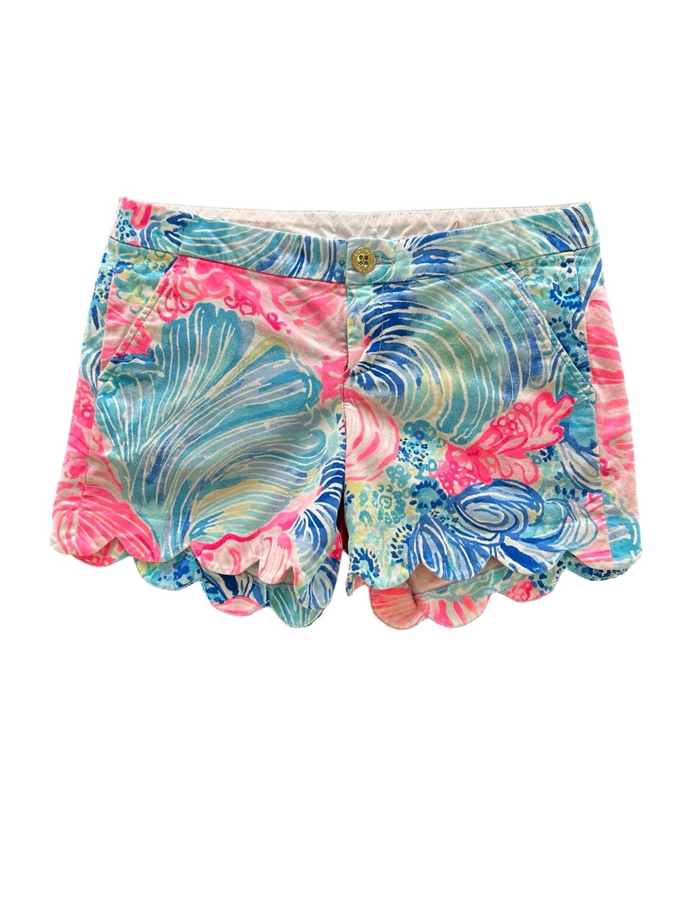 Lilly Pulitzer 5" Buttercup Scalloped Hem Shorts | Size 4